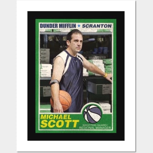 Michael Scott Basketball Trading Card Posters and Art